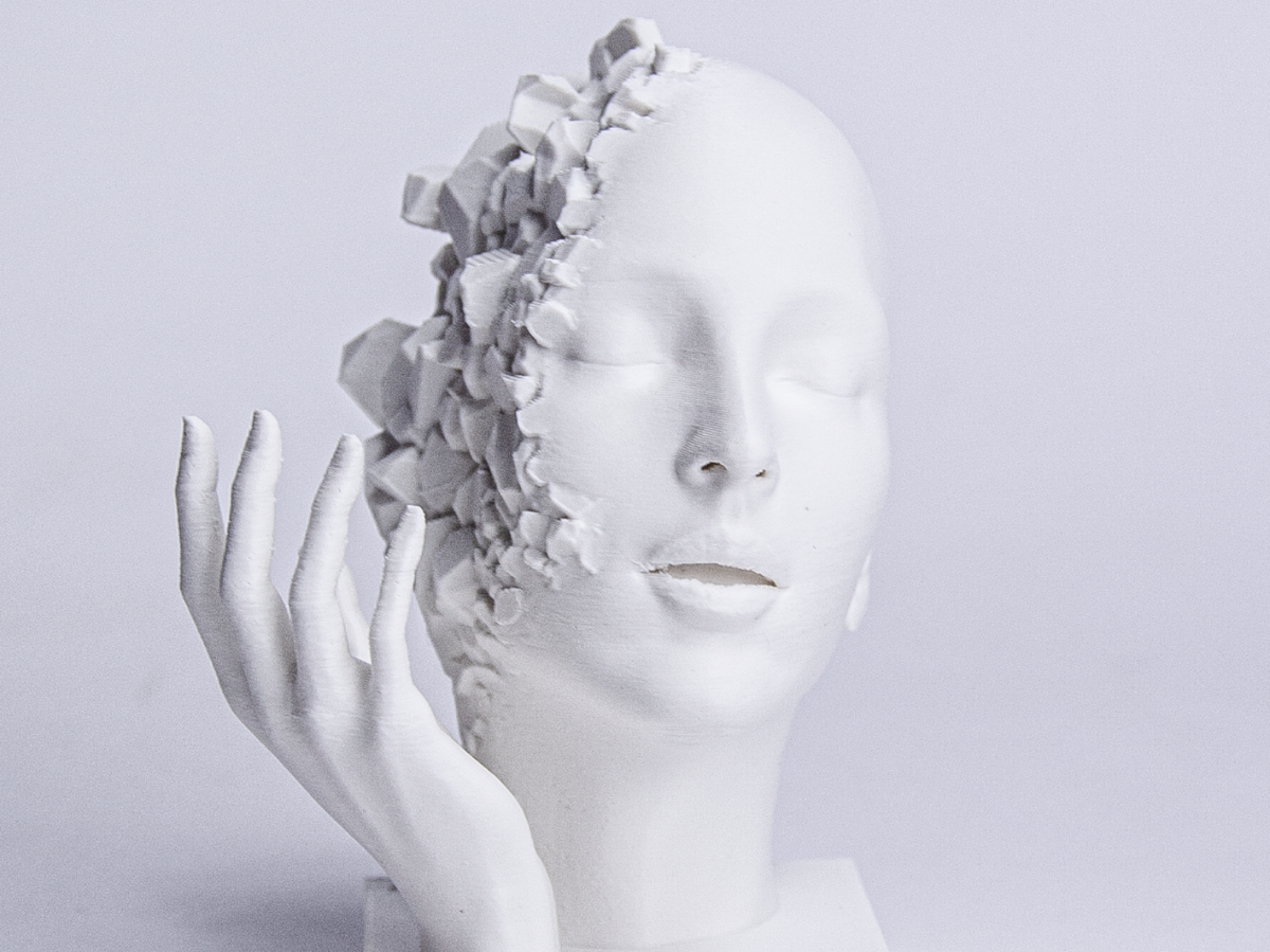 'Shattered Serenity Sculpture by Sculturissimo3D'