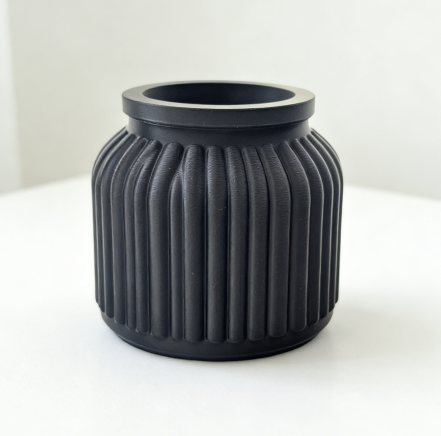 Modern Ribbed Planter and Vase