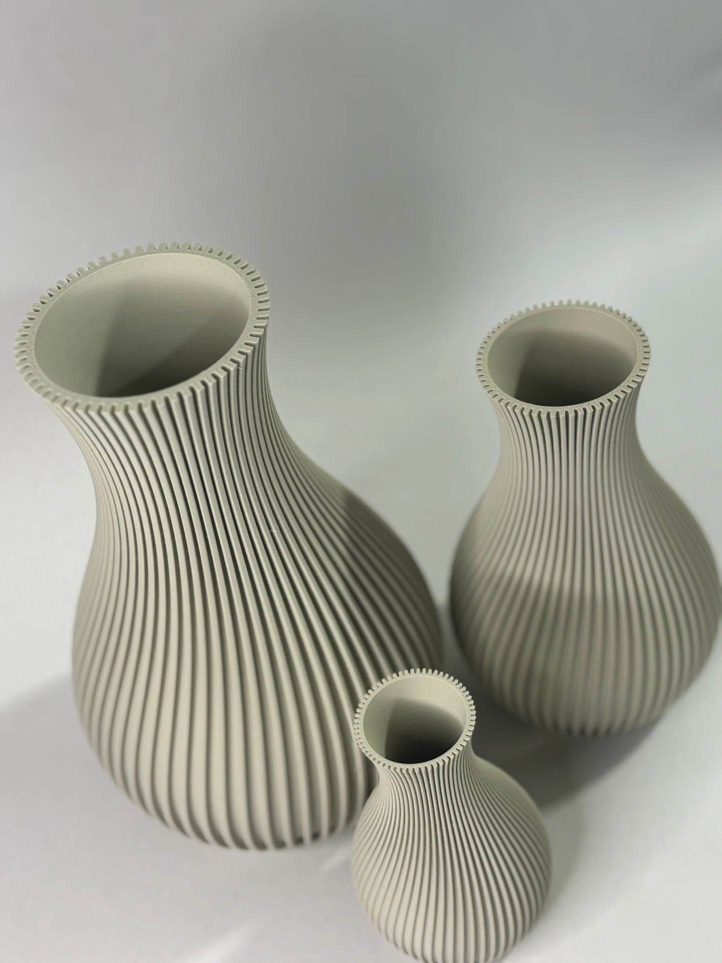 Modern Japandi Ribbed Vase